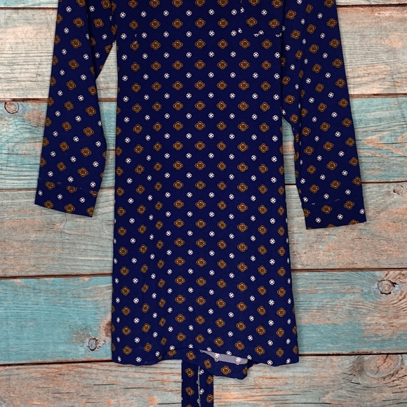 Mudpie Navy Patterned Shirt Dress Size Large - Picture 4 of 8